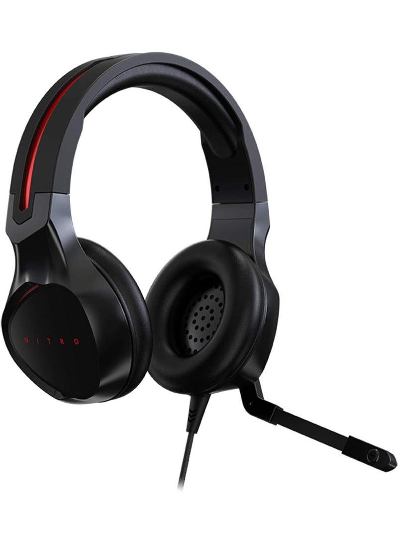 Acer Nitro Gaming Headset with Flexible Omnidirectional Mic, Adjustable Headband - Image 1